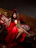 Jill weitingpeng's wedding dress red beauty photo set(8)